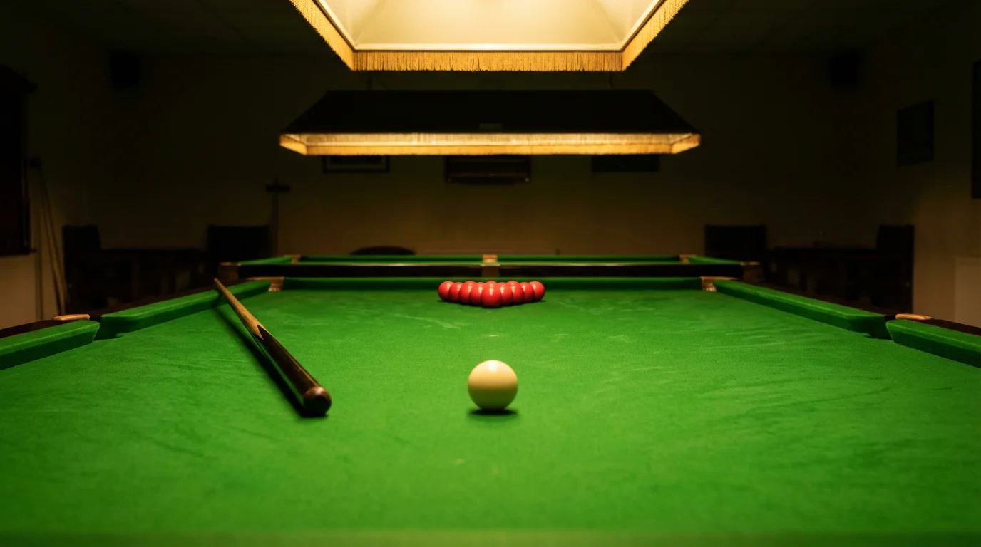 Snooker-Tisch mit Queue und Bällen als Symbolbild für den Wettleitfaden